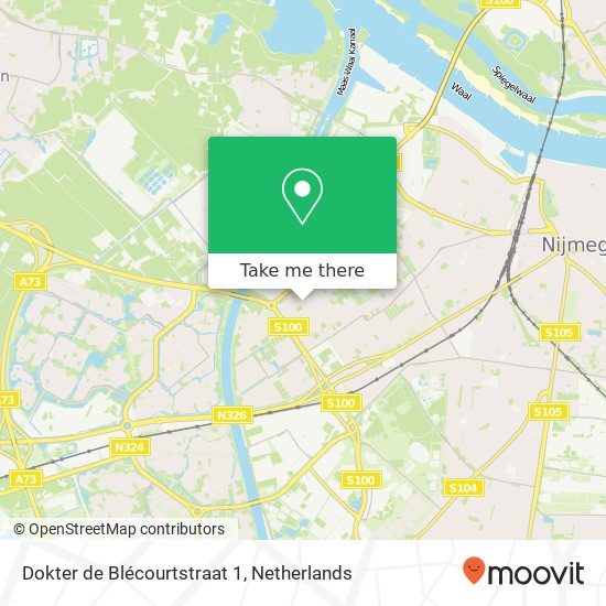 Dokter de Blécourtstraat 1, 6541 DD Nijmegen kaart