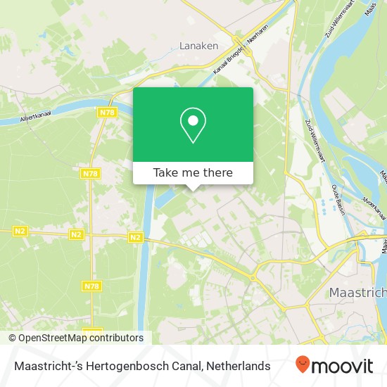 Maastricht-’s Hertogenbosch Canal kaart