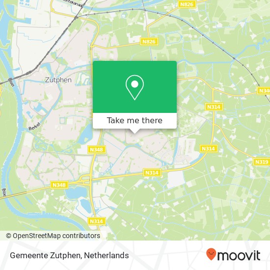 Gemeente Zutphen kaart
