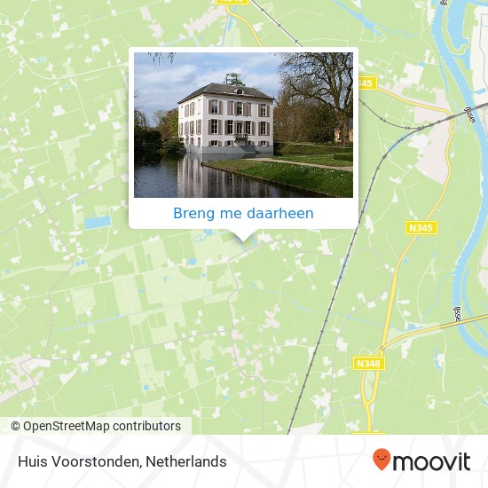 Huis Voorstonden kaart