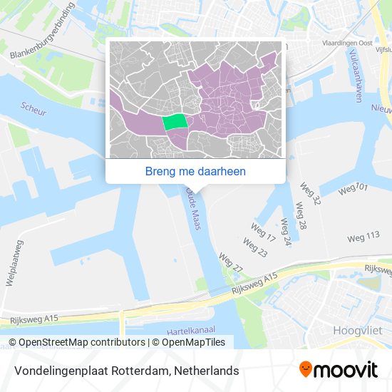 Vondelingenplaat Rotterdam kaart
