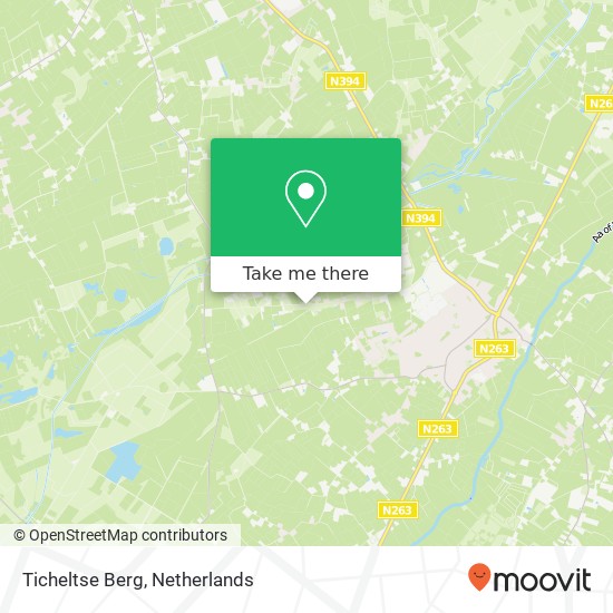 Ticheltse Berg kaart