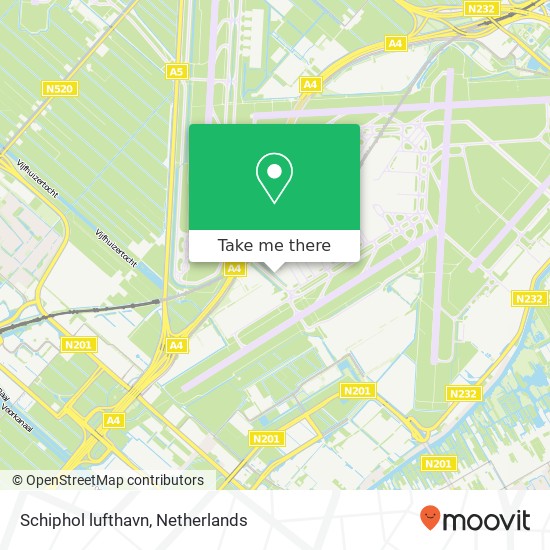 Schiphol lufthavn kaart