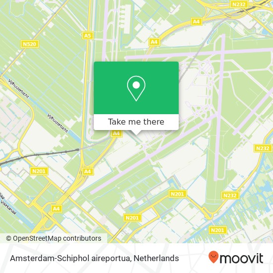 Amsterdam-Schiphol aireportua kaart