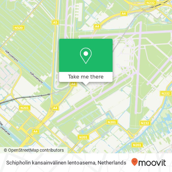 Schipholin kansainvälinen lentoasema kaart