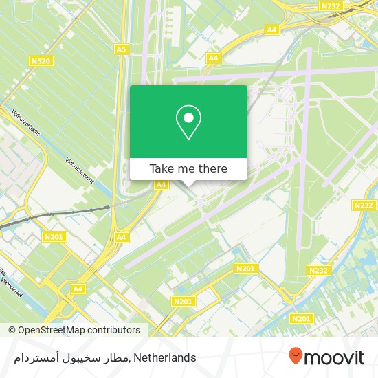 مطار سخيبول أمستردام kaart