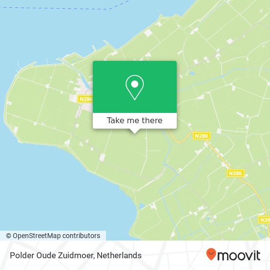 Polder Oude Zuidmoer kaart