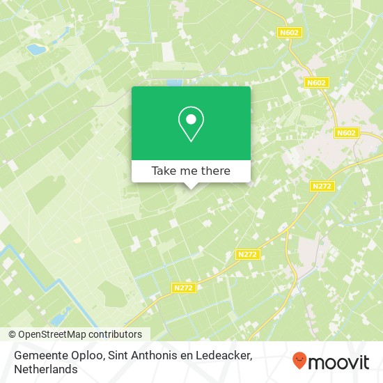 Gemeente Oploo, Sint Anthonis en Ledeacker kaart