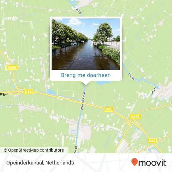 Opeinderkanaal kaart