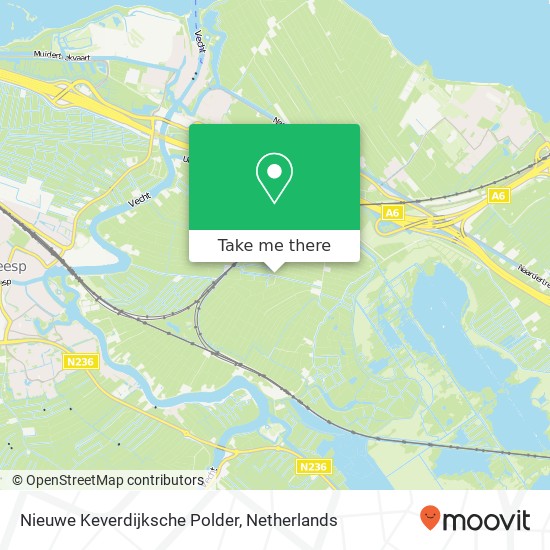 Nieuwe Keverdijksche Polder kaart