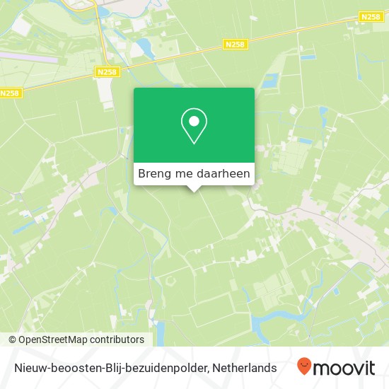 Nieuw-beoosten-Blij-bezuidenpolder kaart