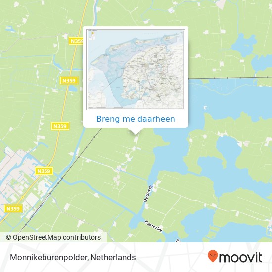 Monnikeburenpolder kaart