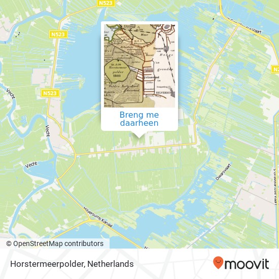 Horstermeerpolder kaart