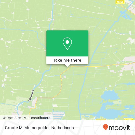 Groote Miedumerpolder kaart