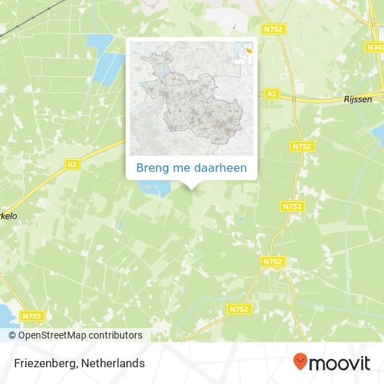 Friezenberg kaart