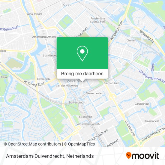 Amsterdam-Duivendrecht kaart