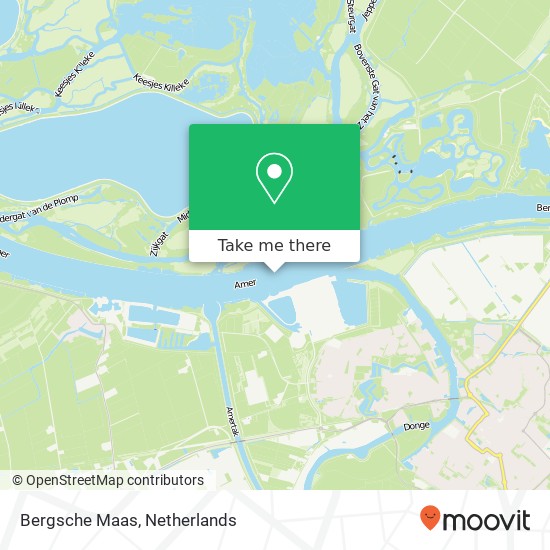 Bergsche Maas kaart