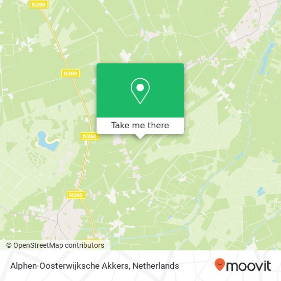 Alphen-Oosterwijksche Akkers kaart