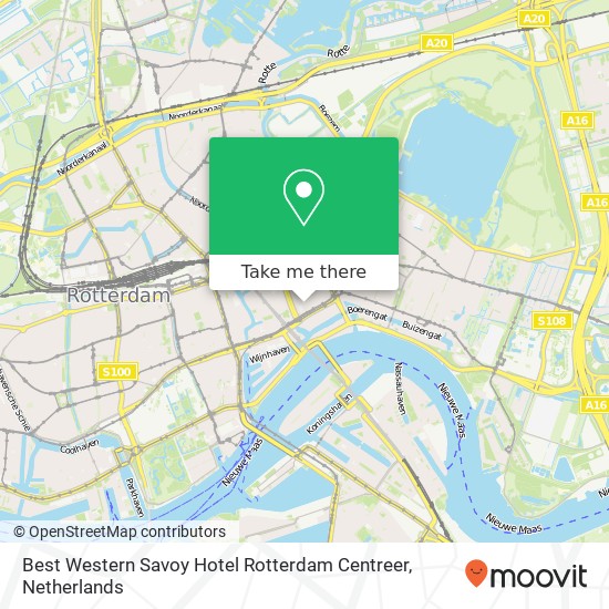 Best Western Savoy Hotel Rotterdam Centreer kaart