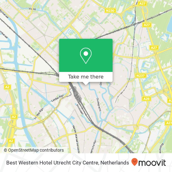 Best Western Hotel Utrecht City Centre kaart