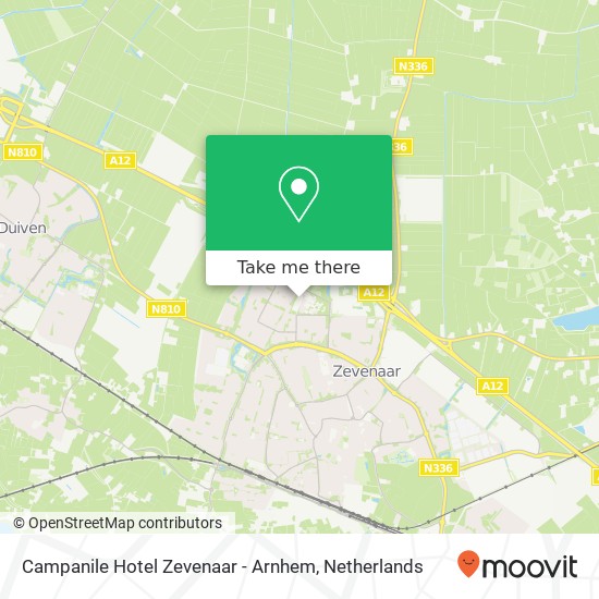 Campanile Hotel Zevenaar - Arnhem kaart