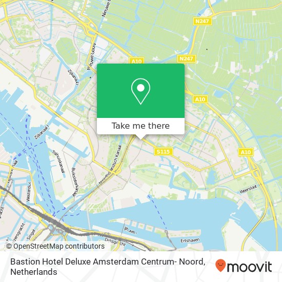 Bastion Hotel Deluxe Amsterdam Centrum- Noord kaart