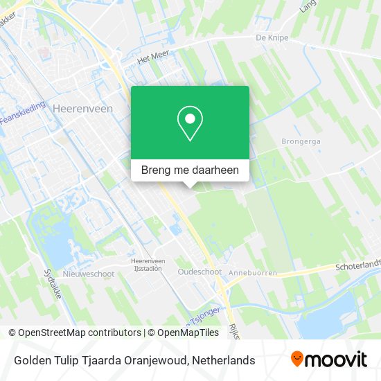 Golden Tulip Tjaarda Oranjewoud kaart