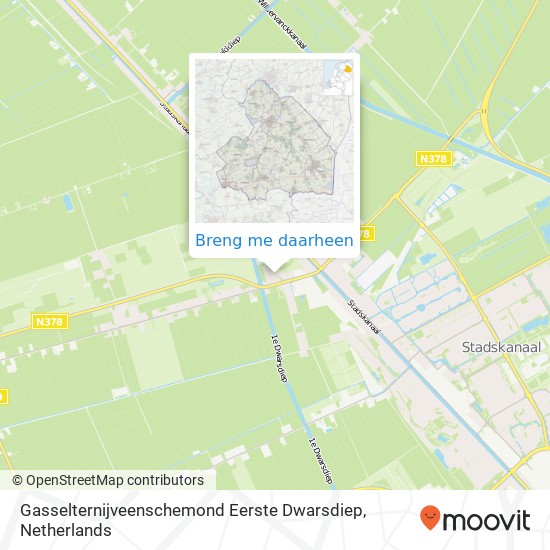 Gasselternijveenschemond Eerste Dwarsdiep kaart