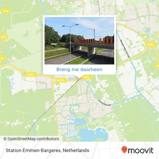 Station Emmen-Bargeres kaart