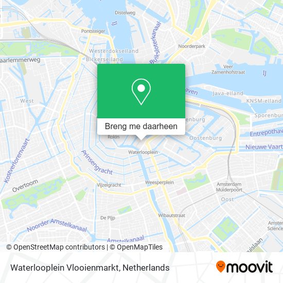Waterlooplein Vlooienmarkt kaart