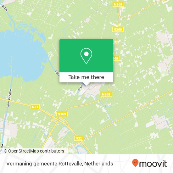 Vermaning gemeente Rottevalle kaart