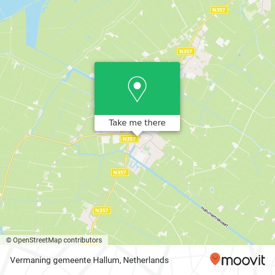 Vermaning gemeente Hallum kaart