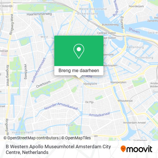 B Western Apollo Museumhotel Amsterdam City Centre kaart