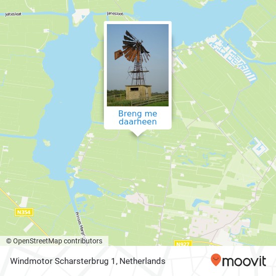 Windmotor Scharsterbrug 1 kaart