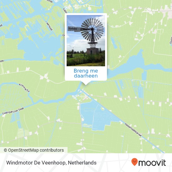 Windmotor De Veenhoop kaart