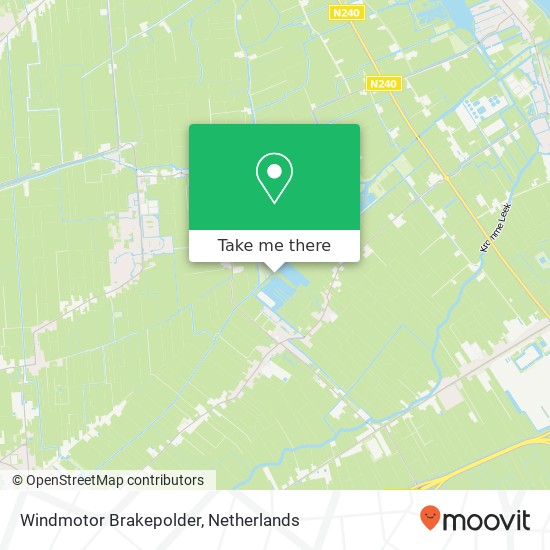 Windmotor Brakepolder kaart