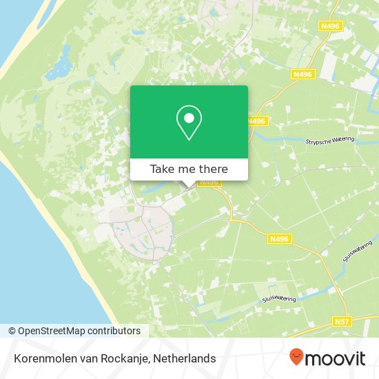 Korenmolen van Rockanje kaart