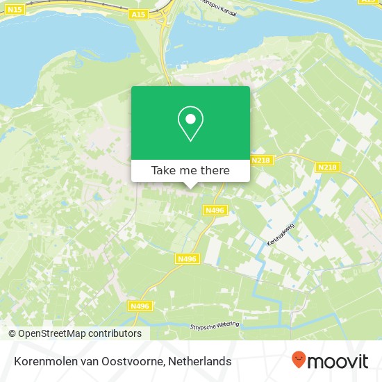 Korenmolen van Oostvoorne kaart