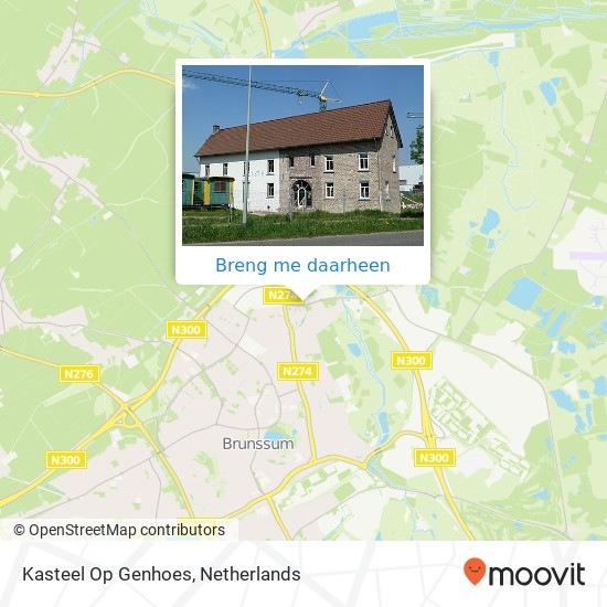 Kasteel Op Genhoes kaart