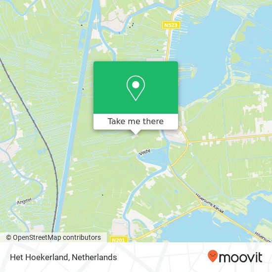 Het Hoekerland kaart