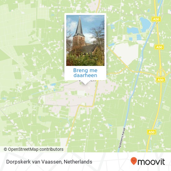 Dorpskerk van Vaassen kaart