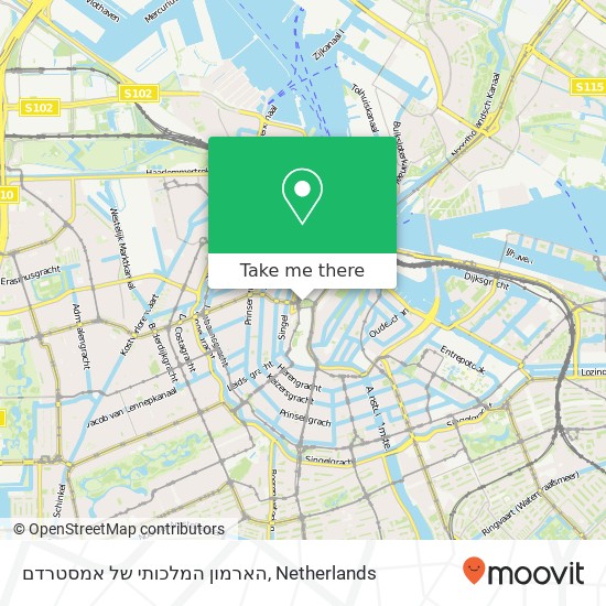 הארמון המלכותי של אמסטרדם kaart