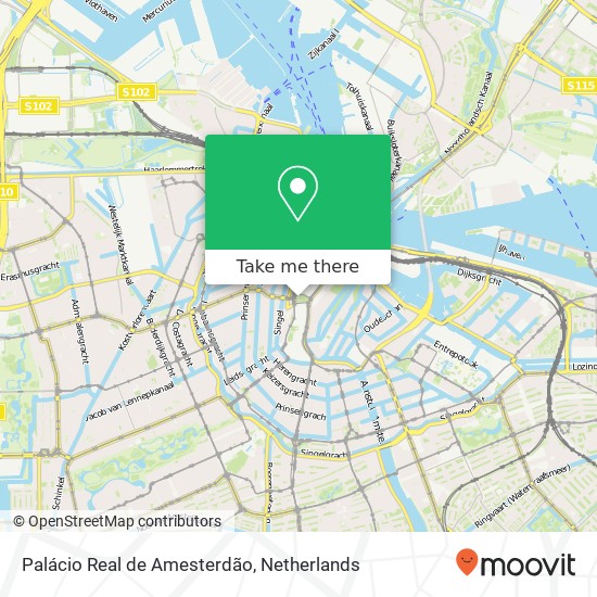Palácio Real de Amesterdão kaart