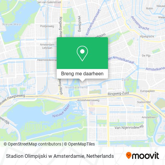 Stadion Olimpijski w Amsterdamie kaart