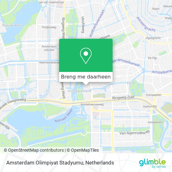 Amsterdam Olimpiyat Stadyumu kaart