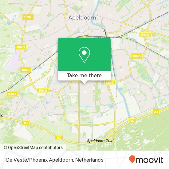 De Veste/Phoenix Apeldoorn kaart