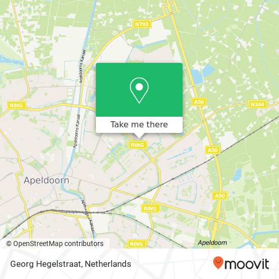 Georg Hegelstraat kaart