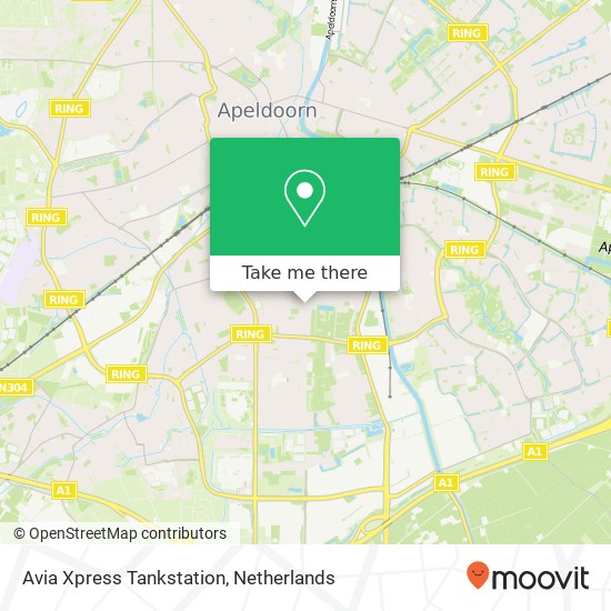 Avia Xpress Tankstation kaart