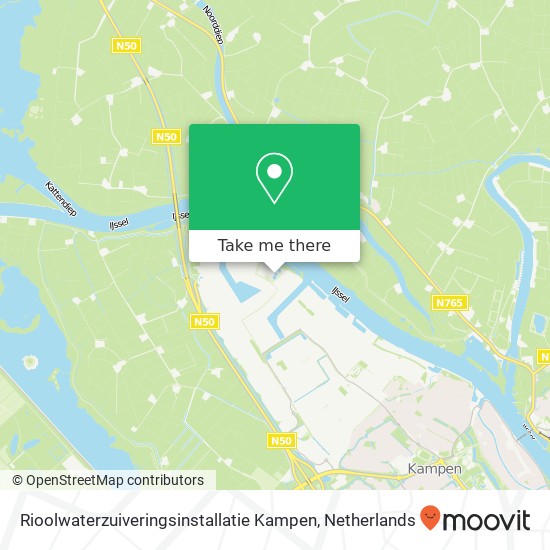 Rioolwaterzuiveringsinstallatie Kampen kaart