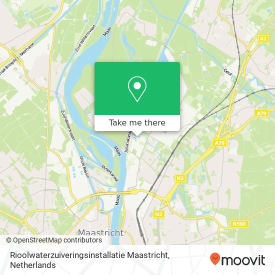 Rioolwaterzuiveringsinstallatie Maastricht kaart